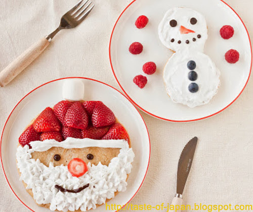 Santa and Snowman Pancakes