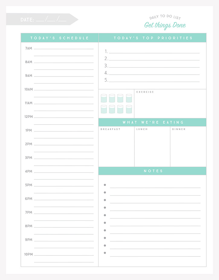 Organizational Printables To Streamline Your To Do Lists Your Schedule 
