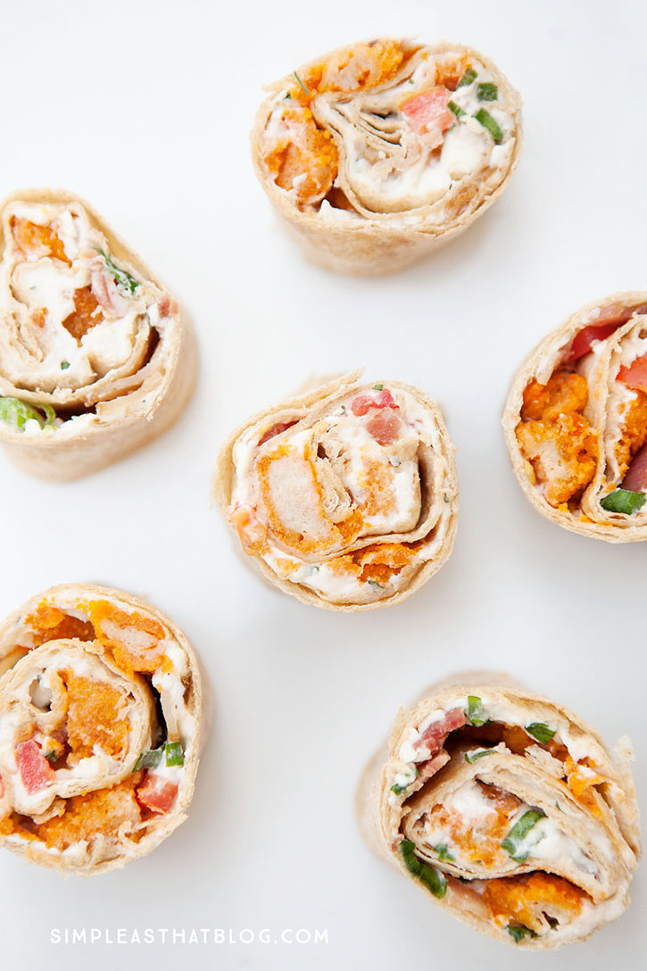 Buffalo Chicken Ranch Roll Ups