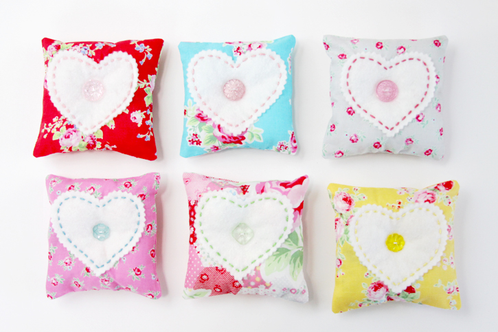 Fabric and Felt Heart Sachets