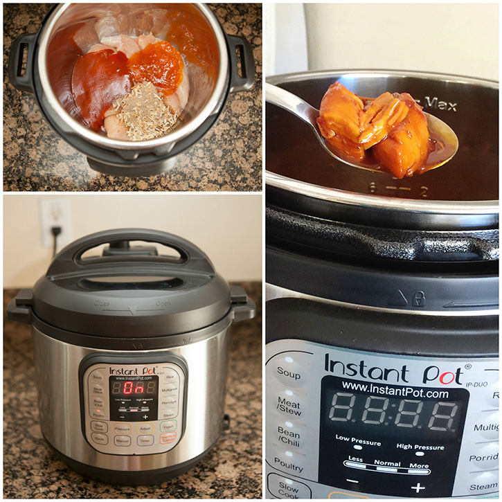 This delicious Apricot Chicken can be made in the slow cooker or in our new favorite kitchen gadget - the Instant pot. With just 4 ingredients, this dish is both easy and tasty! It's the perfect solution if you need dinner in a pinch.