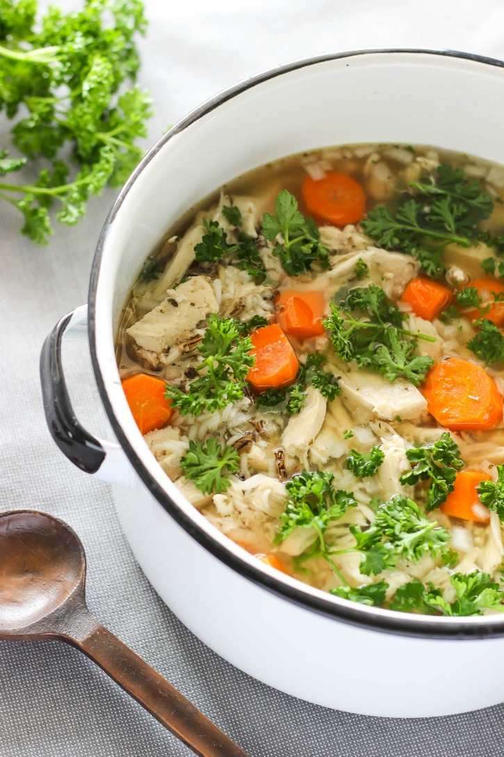 Easy Slow Cooker Chicken and Wild Rice Soup