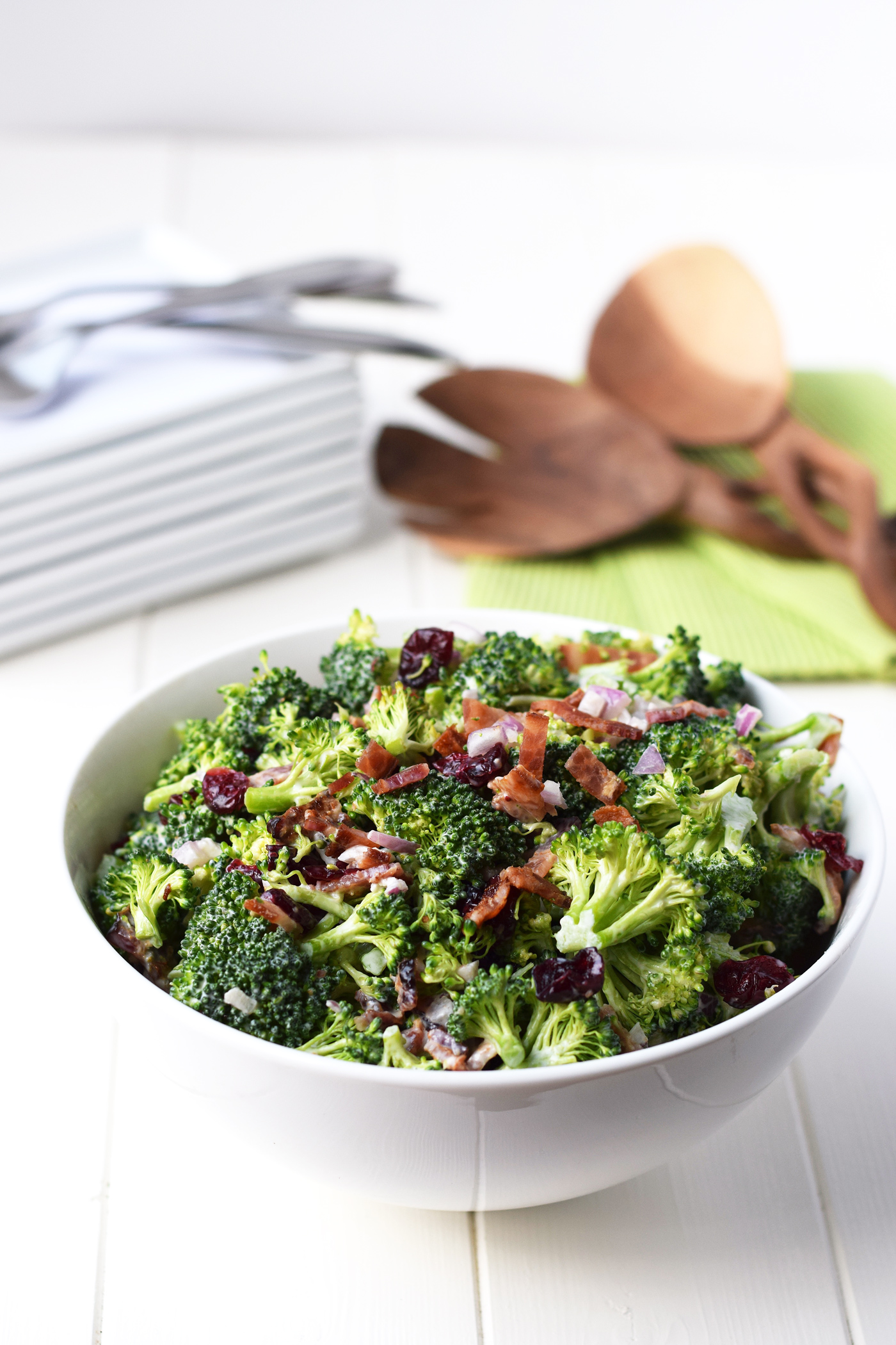 Lightened Broccoli Salad - Your favorite broccoli salad recipe made healthy...