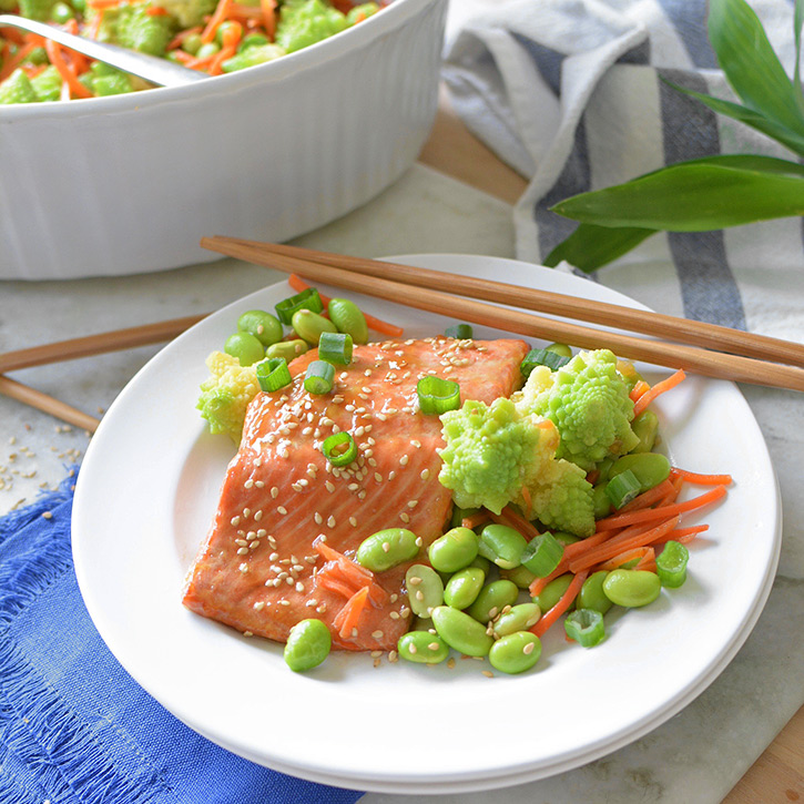 Sesame Ginger Salmon and Vegetables