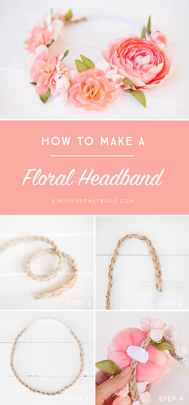 Create a simple and beautiful floral headband for Spring with this easy to follow tutorial.
