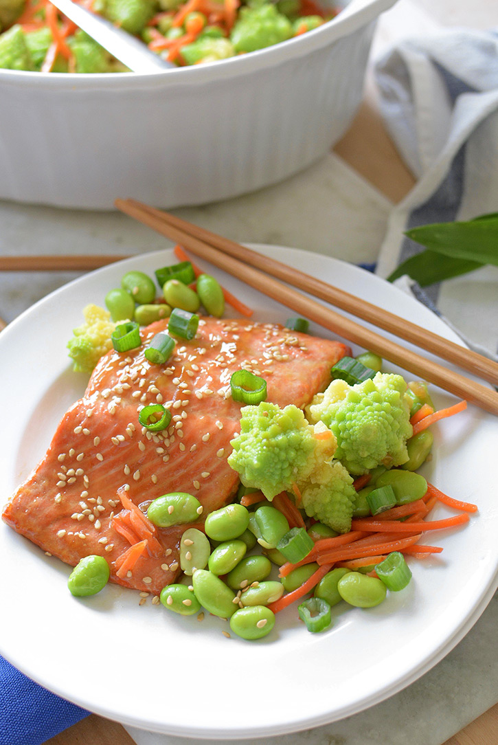 Sesame Ginger Salmon and Vegetables