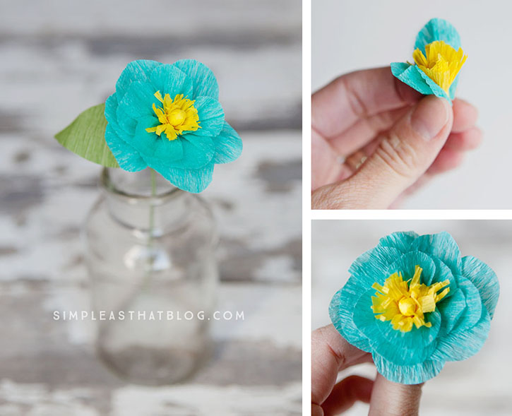 Flowers for Mother’s Day always seem fitting, so this year why not give mom a bouquet that she could enjoy all year round? Using this inexpensive list of supplies, you can make some darling crepe paper flowers.