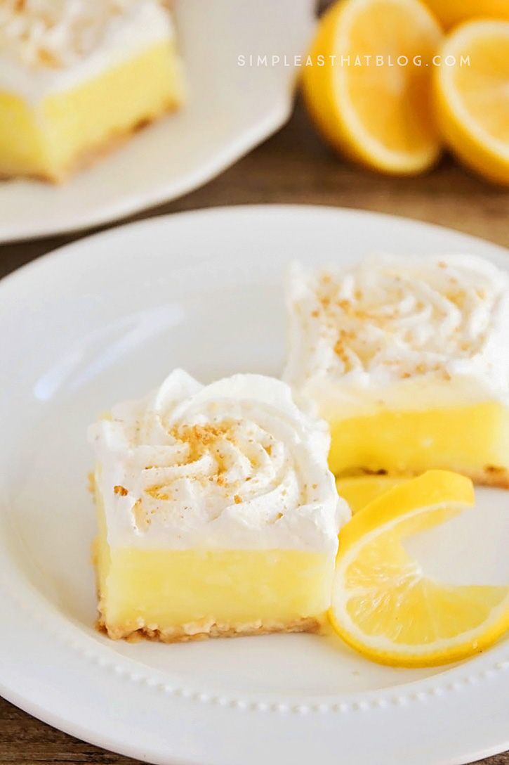 These easy Lemon Pie Squares offer the delicious taste of Lemon Pie, without the fuss!