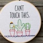 Easy and Cute Cactus Embroidery Hoop Art