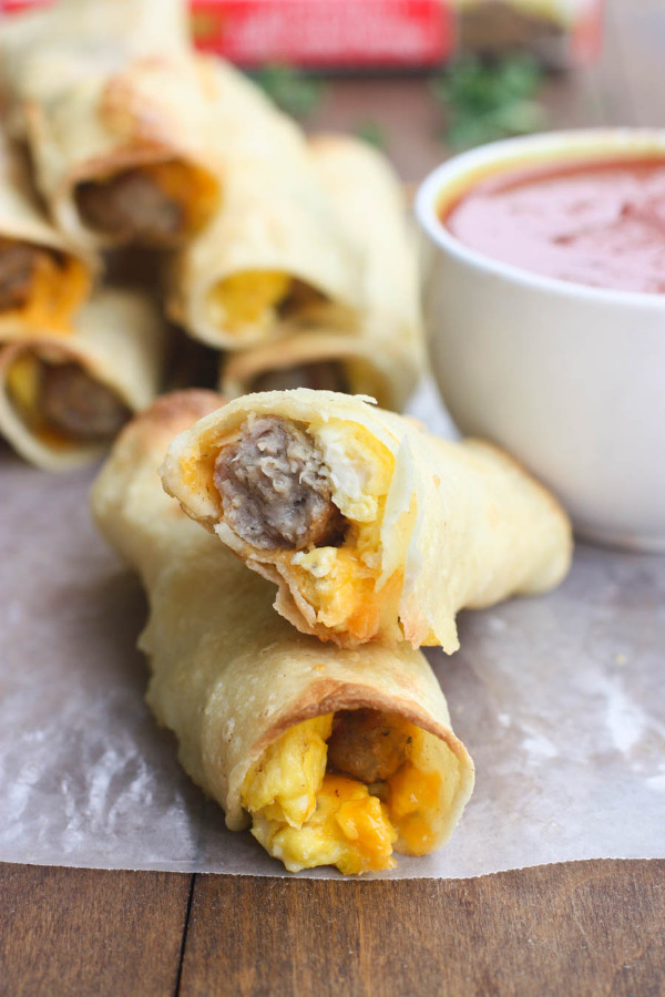 Egg Sausage Breakfast Taquitoes