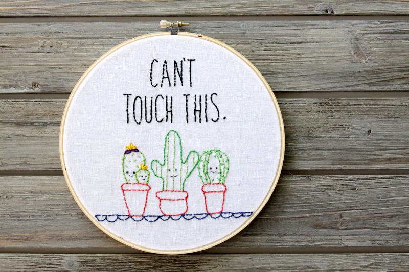 Free Cactus Embroidery Pattern