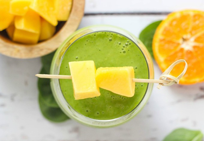 Mango Orange Green Smoothie