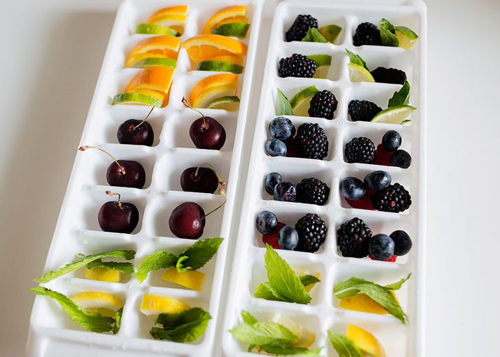 DIY Fruit Ice Cubes - Celiac Mama