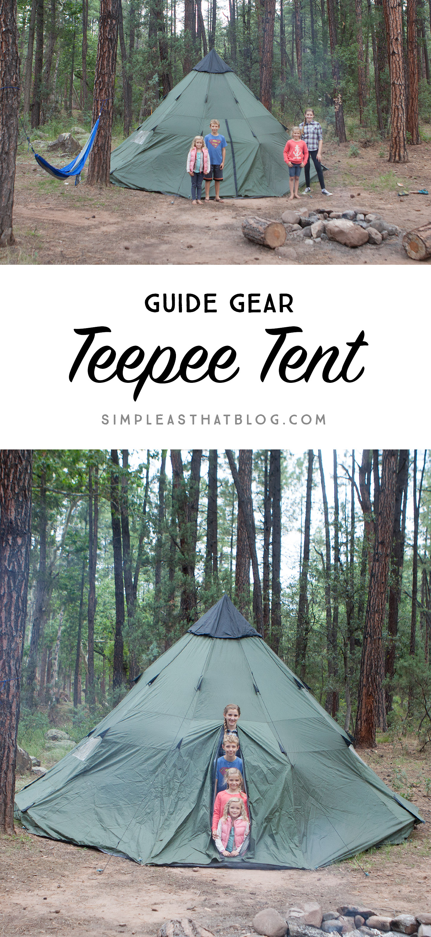 Guide Gear Teepee Tent // Essential Outdoor Family Adventure Gear 