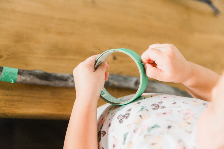 Add some color to your next nature hike with a DIY painted walking stick. This craft is so simple it would be perfect for camping or at home! 