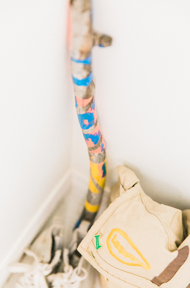 Add some color to your next nature hike with a DIY painted walking stick. This craft is so simple it would be perfect for camping or at home! 