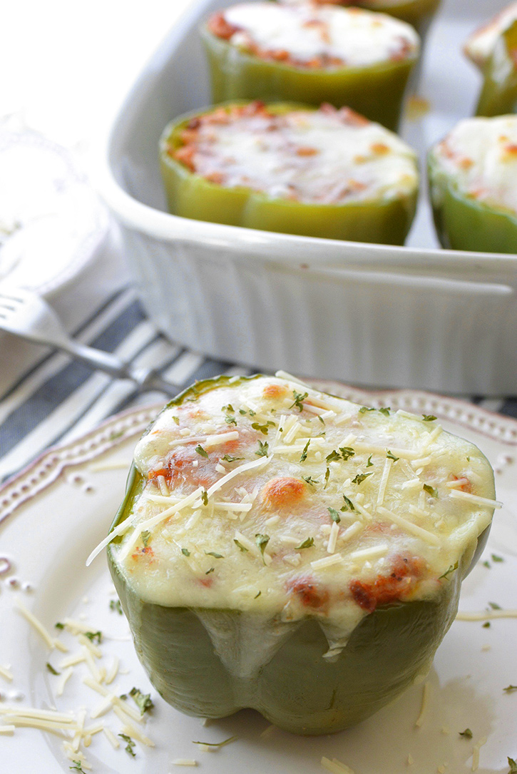 Cheesy Stuffed Green Peppers