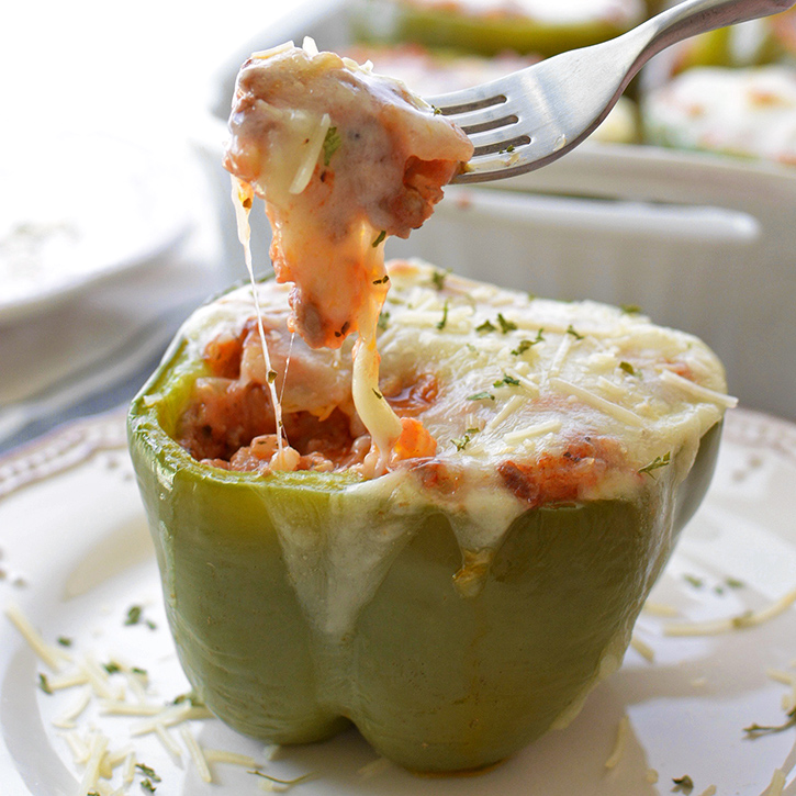 Cheesy Stuffed Green Peppers