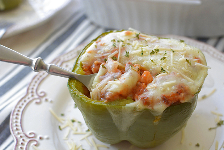 Cheesy Stuffed Green Peppers