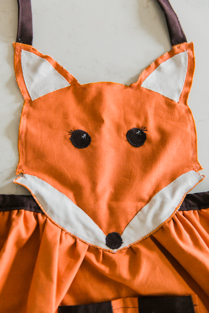FREE pattern and instructions to make this adorable Fox Apron.