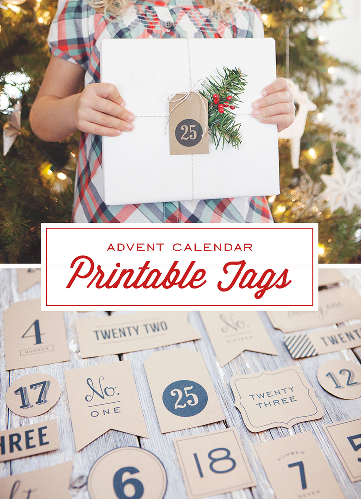 Free Printable Advent Calendar or Christmas Countdown Tags