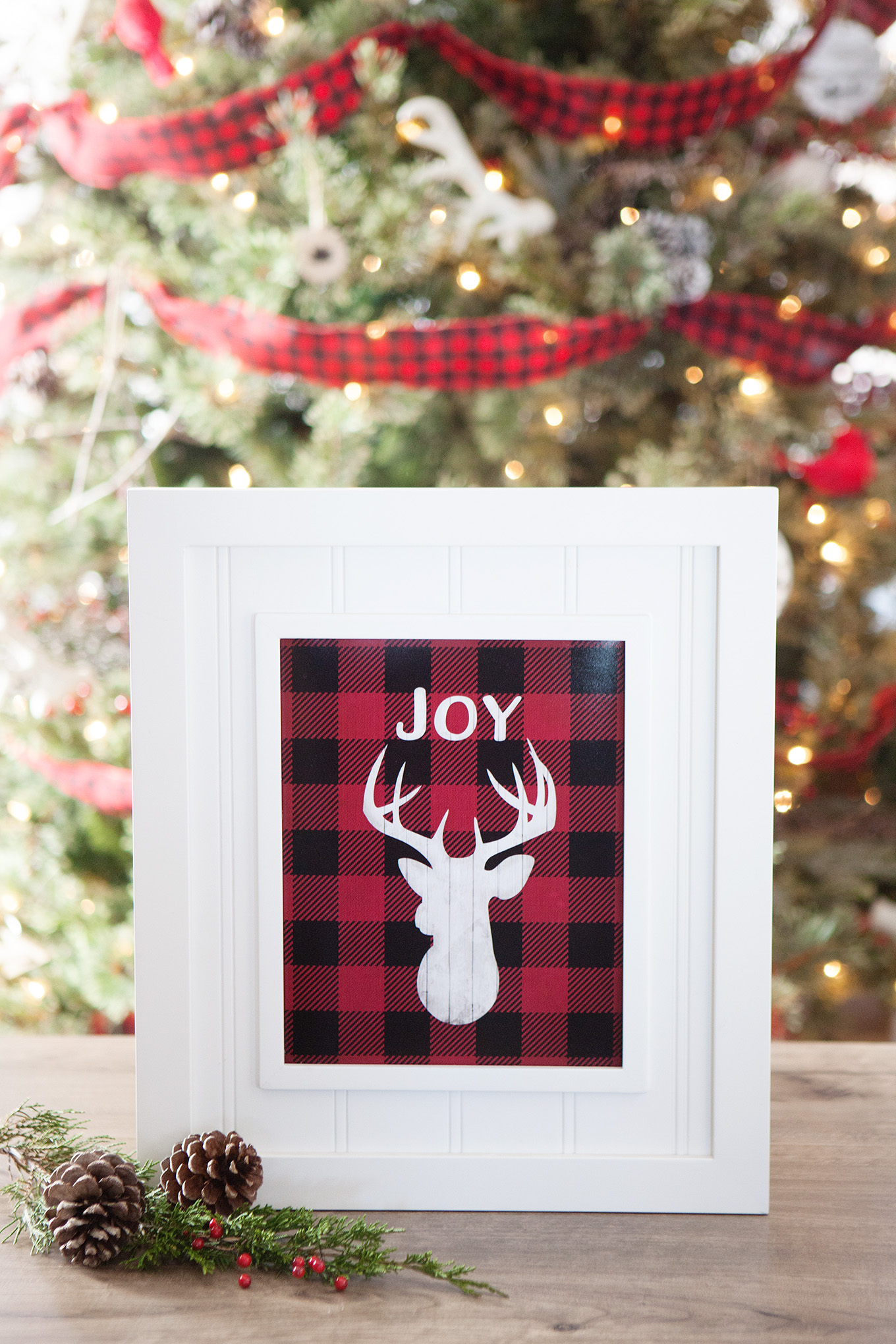 Free Buffalo Check Plaid Christmas Printables