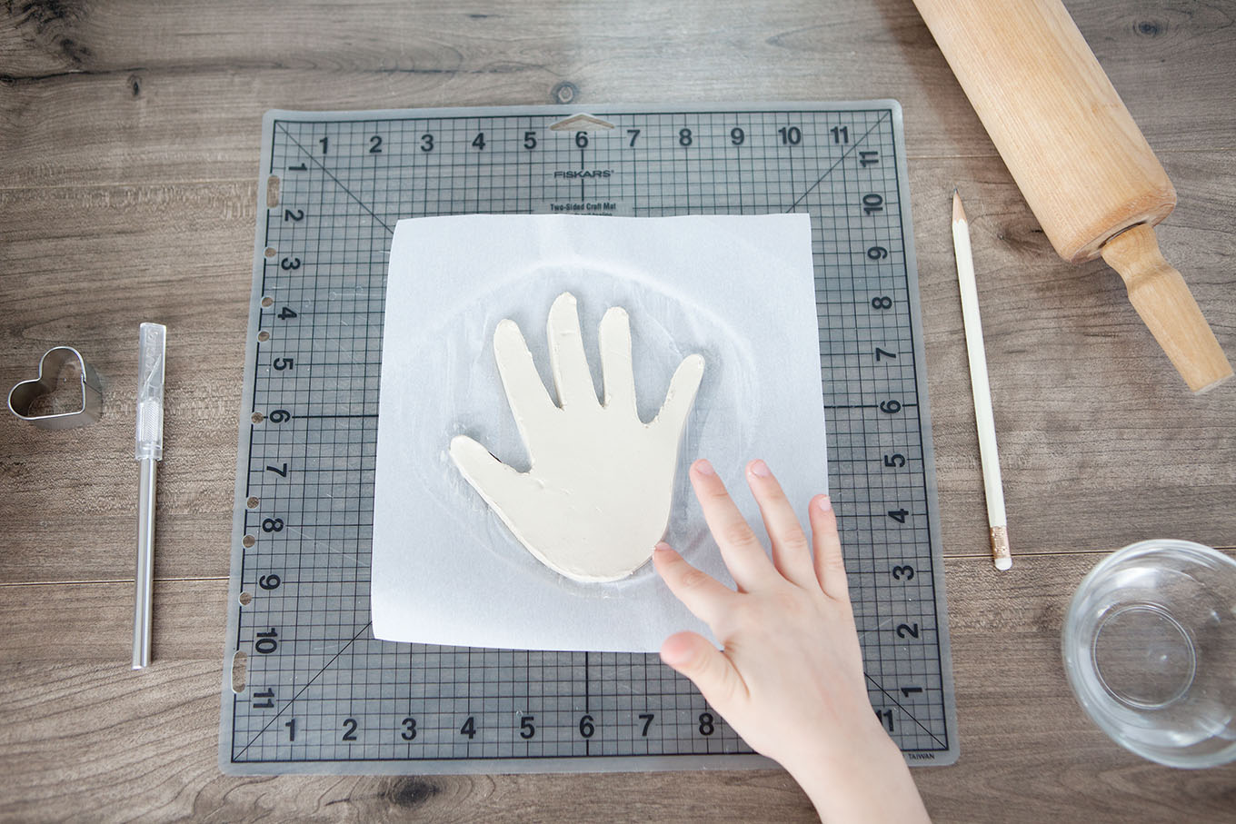 Child’s Handprint Jewelry Dish made of out clay – a darling keepsake gift!