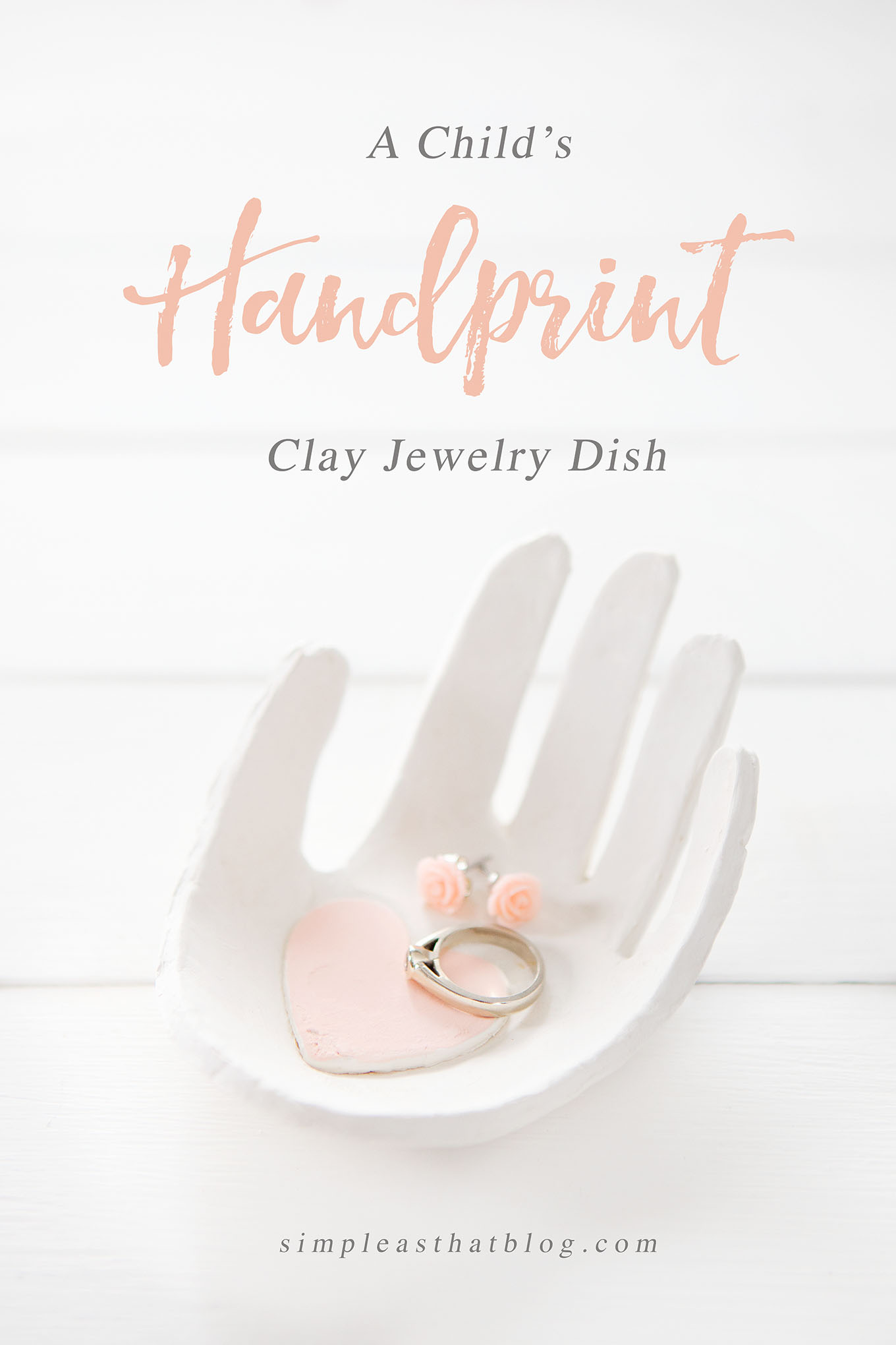 Create a keepsake handprint jewelry dish out of clay using your child's hand – they're easy to make and are a darling gift idea to keep in mind for Mother's Day. These sweet little dishes are guaranteed to melt any Mom or Grandma's heart.