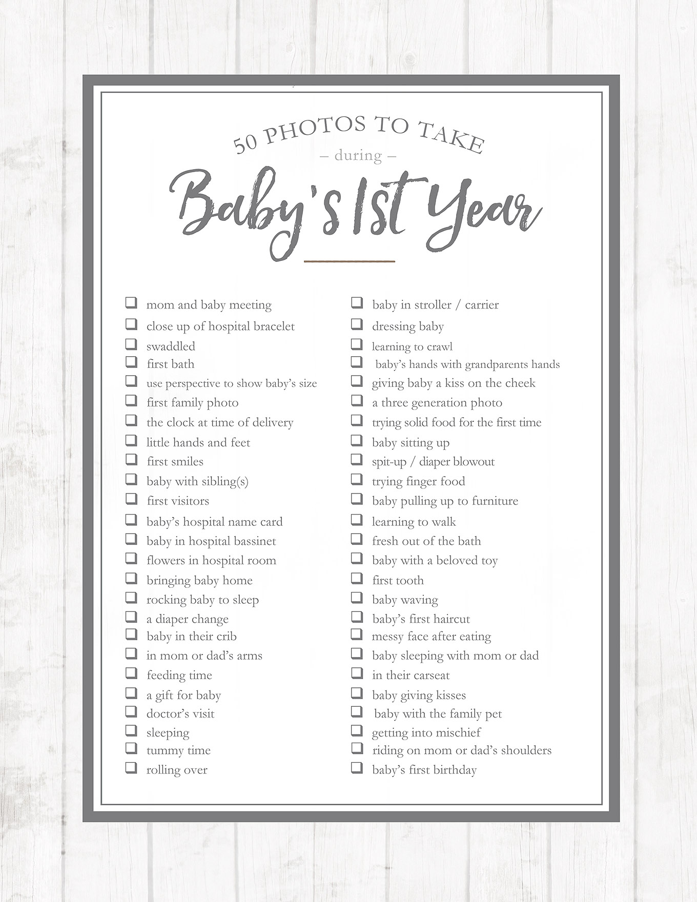Ways To Document Baby's First Year