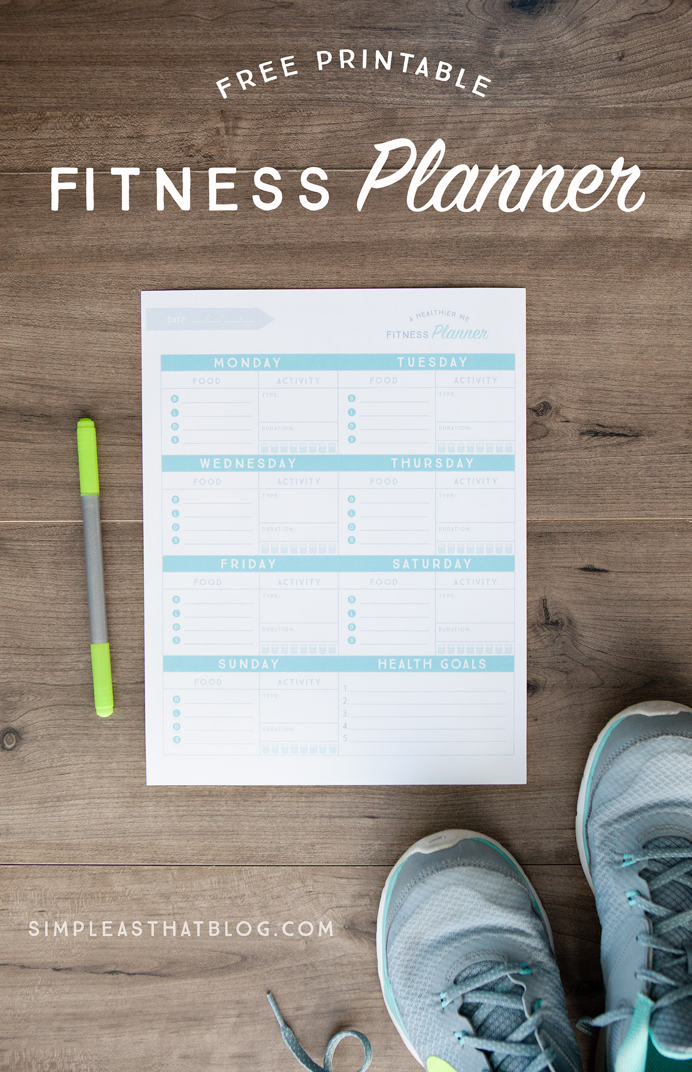 Fitness Planner Template from simpleasthatblog.com