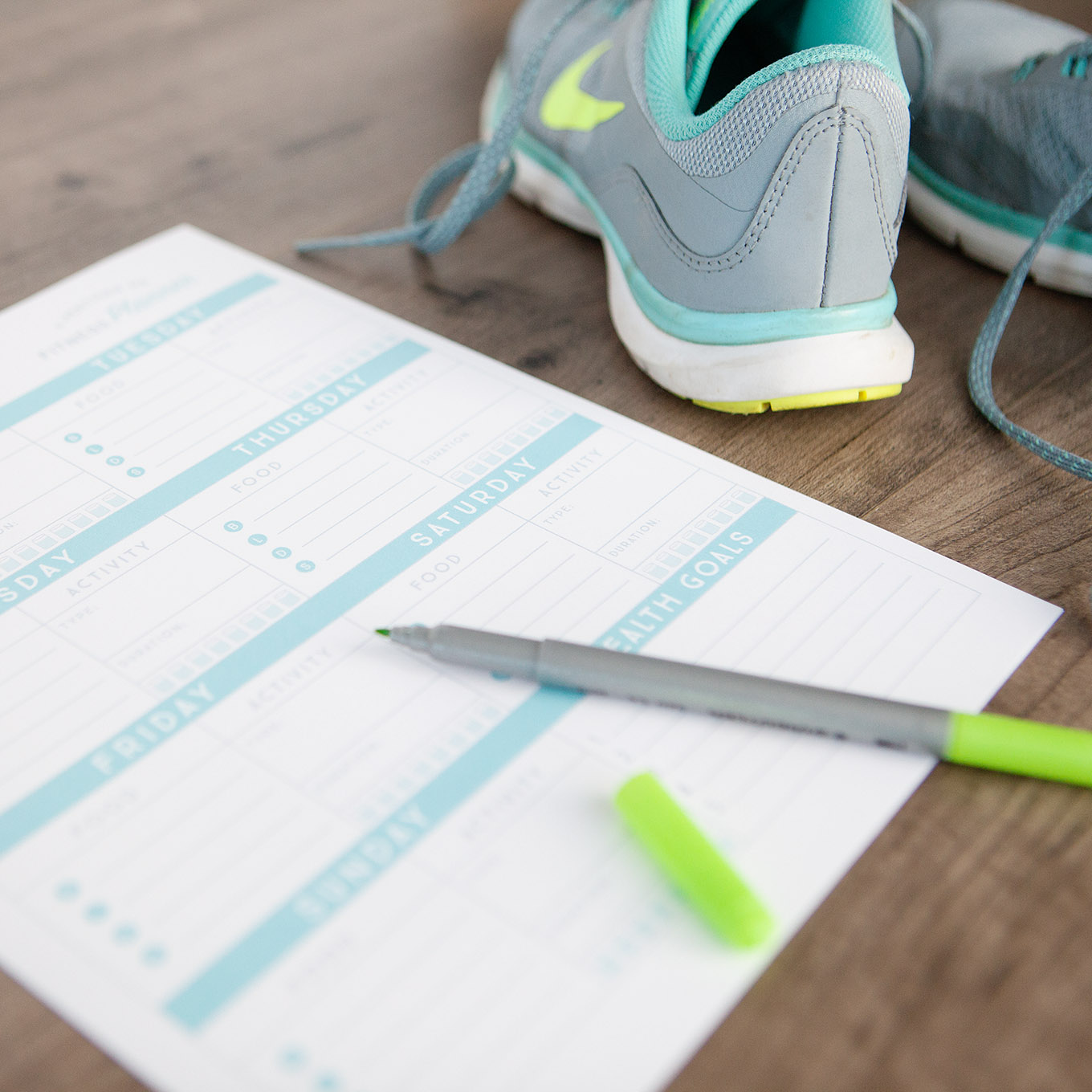 Set yourself up for success and become a healthier "you" with this free printable fitness planner.