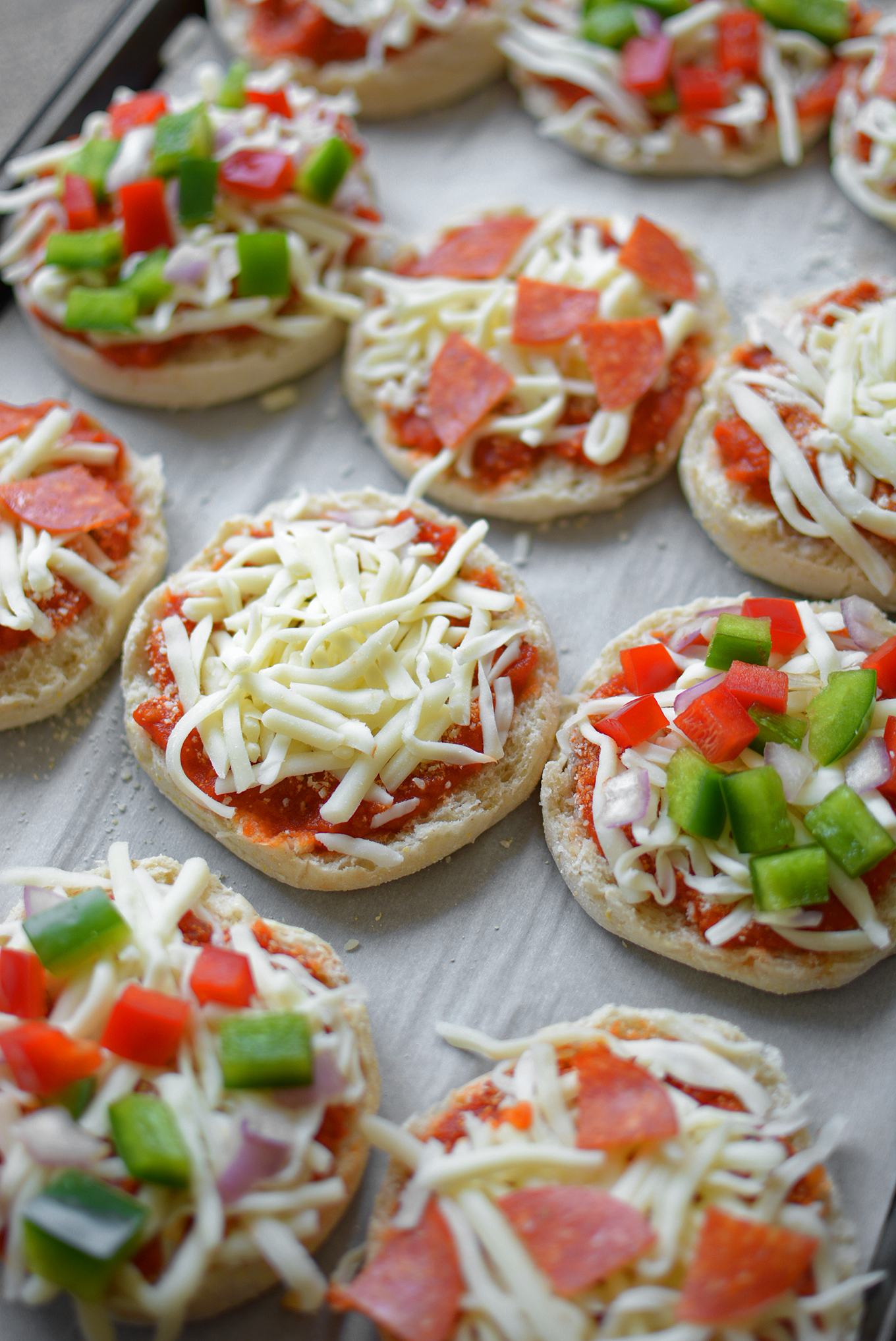 Freezing English Muffin Mini Pizzas