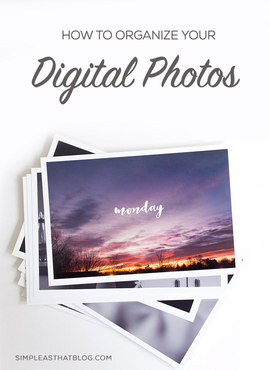 organise digital photos