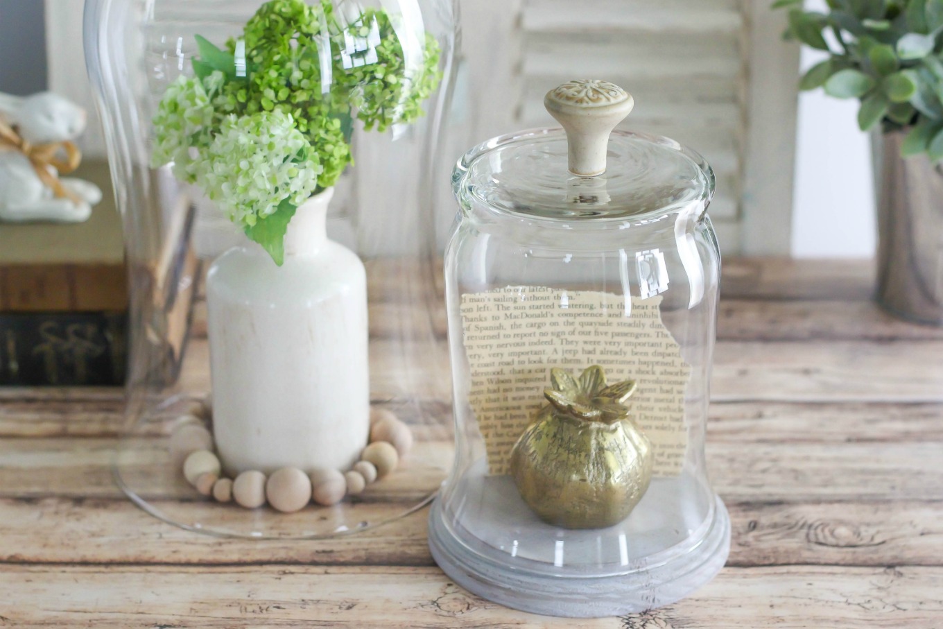 Create a DIY Glass Display Cloche with Knob with a glass vase, hardware knob, and Clear Gorilla Glue®. This is an easy, and inexpensive home decor project.
