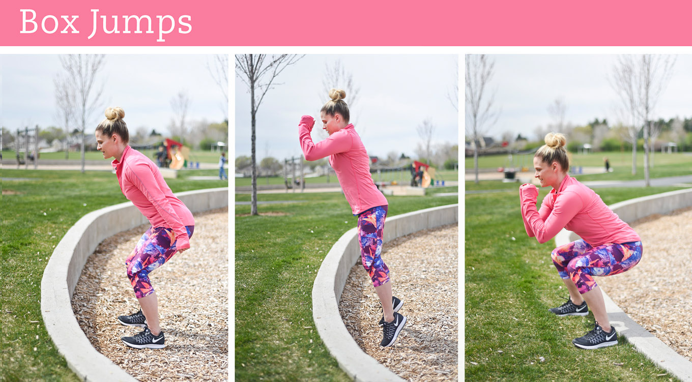 This park workout is a quick, challenging circuit you can squeeze in between swings, slides, and monkey bars. No equipment needed!