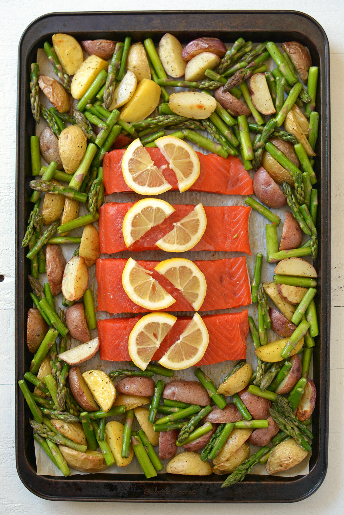 Sheet Pan Lemon Pepper Salmon and Vegetables