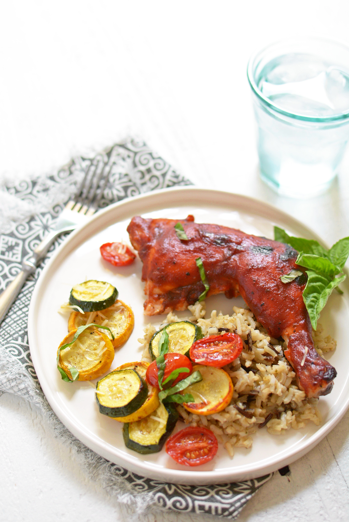 Sheet Pan BBQ Chicken and Summer Squash