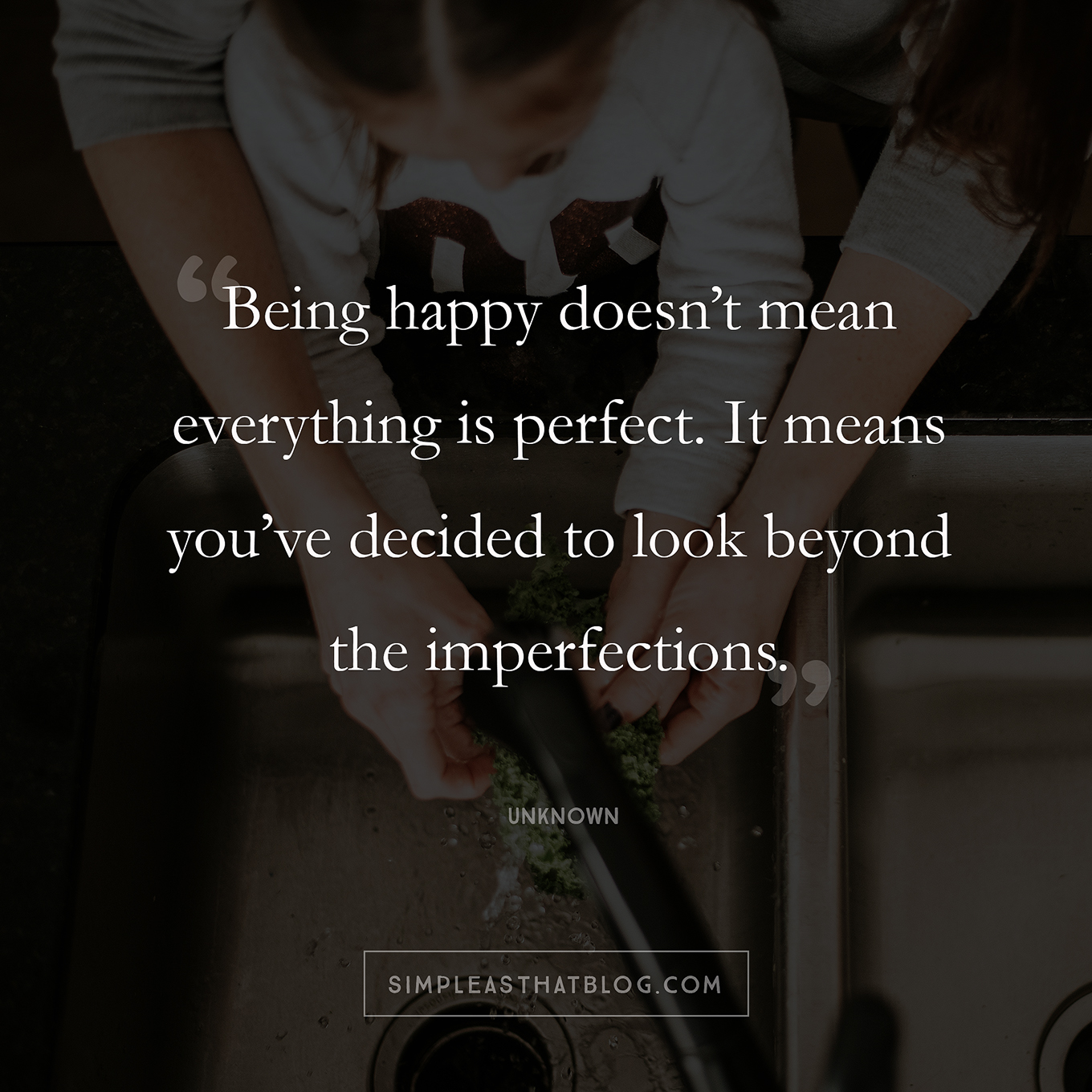 Perfectionism is robbing us of a beautiful, messy, and authentic motherhood. It's an all or nothing game, and there's just no winning. Maybe we can start letting go of perfect and give ourselves credit for simply doing our best.