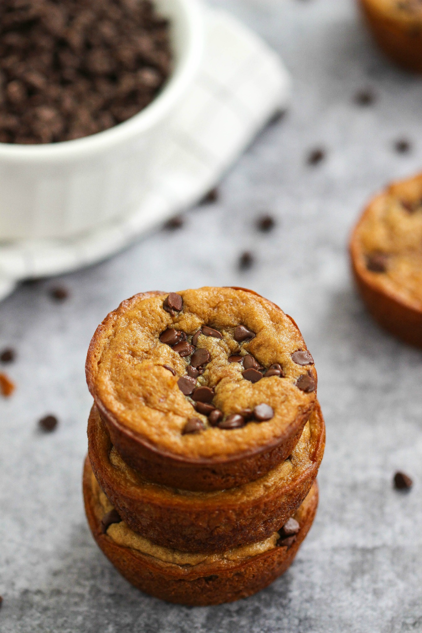This muffin recipe couldn't get any easier my friends and it's a now a go-to in our after school snack rotation! They're delicious and can be thrown together in a snap with just 5 ingredients you're sure to have on hand.