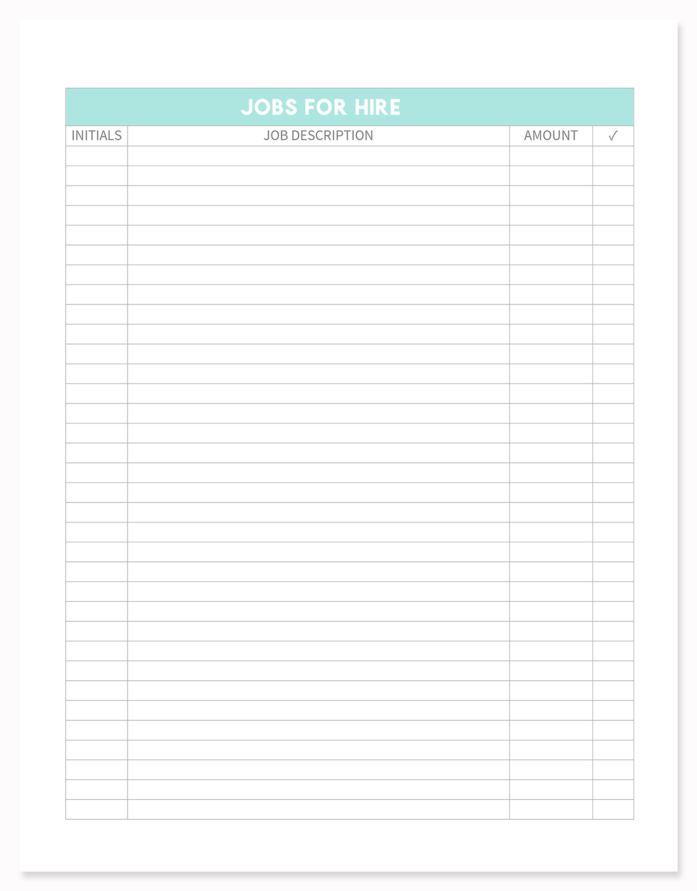 Children S Daily Tasks Chart