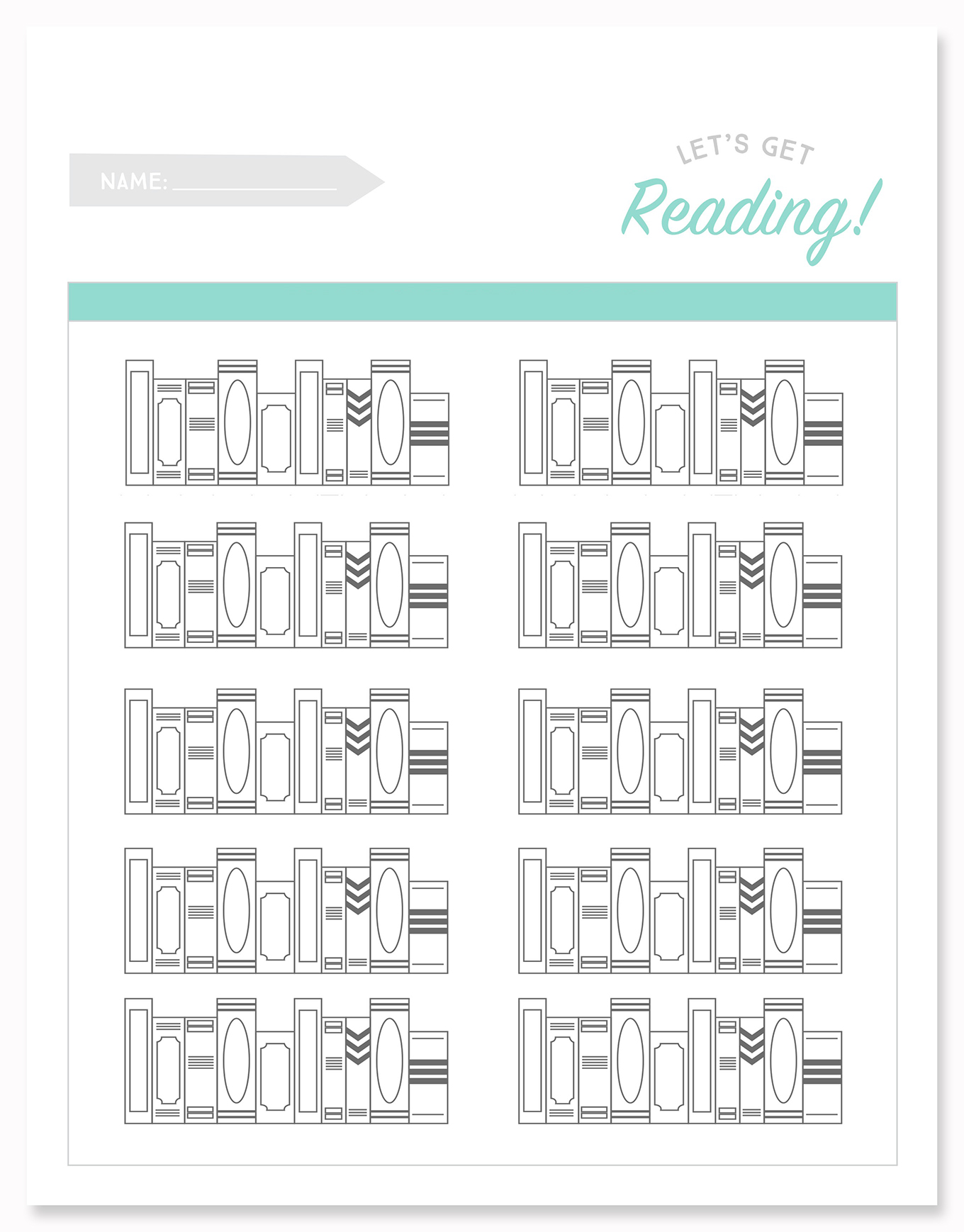 100 Book Challenge Chart