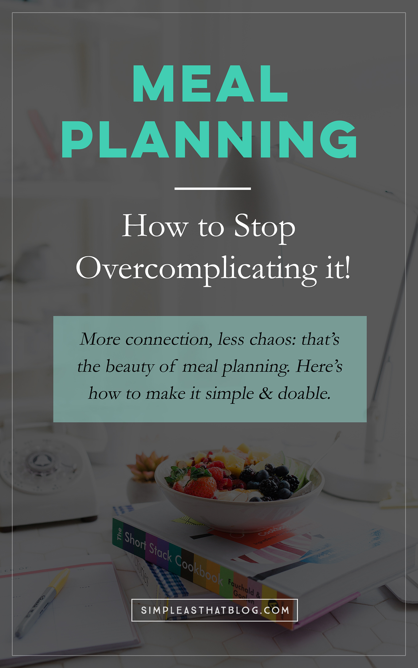 Does meal planning feel like just one more thing to add to your to-do list? Maybe that's because you're making it too complicated. (I know I was.) Here's how to simplify the process so it works in real life.