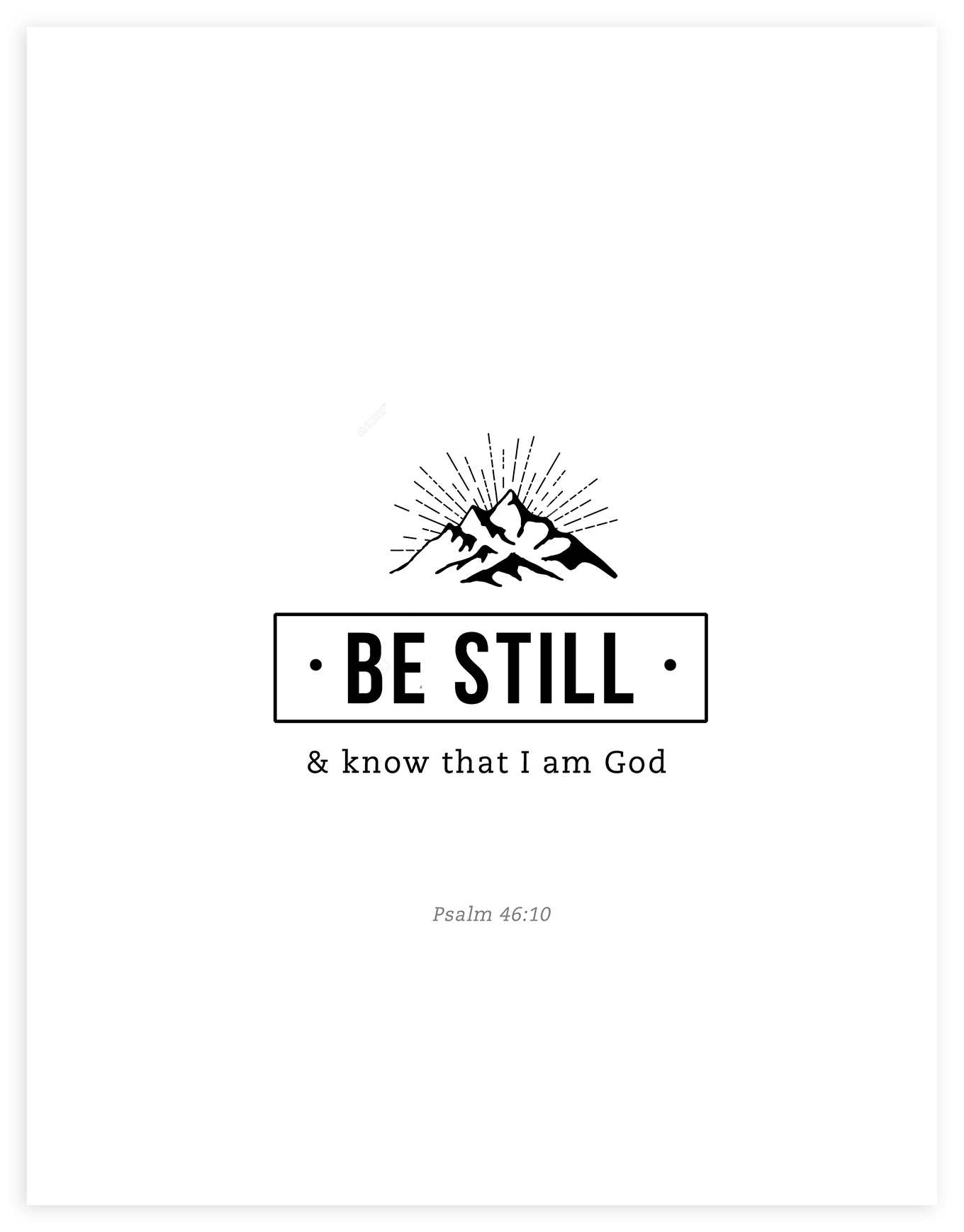 2020 Back to School Theme - Be Still and Know that I am God printable.