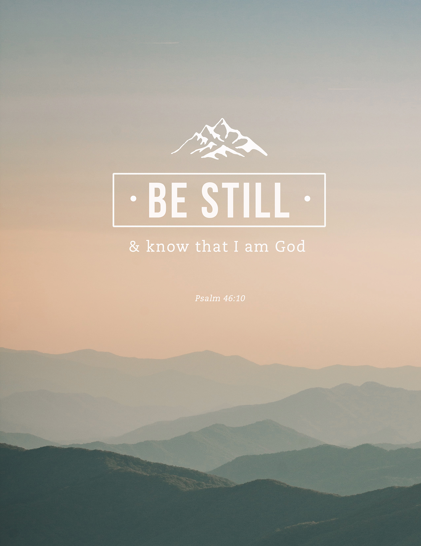 Be Still & Know That I Am God Printable