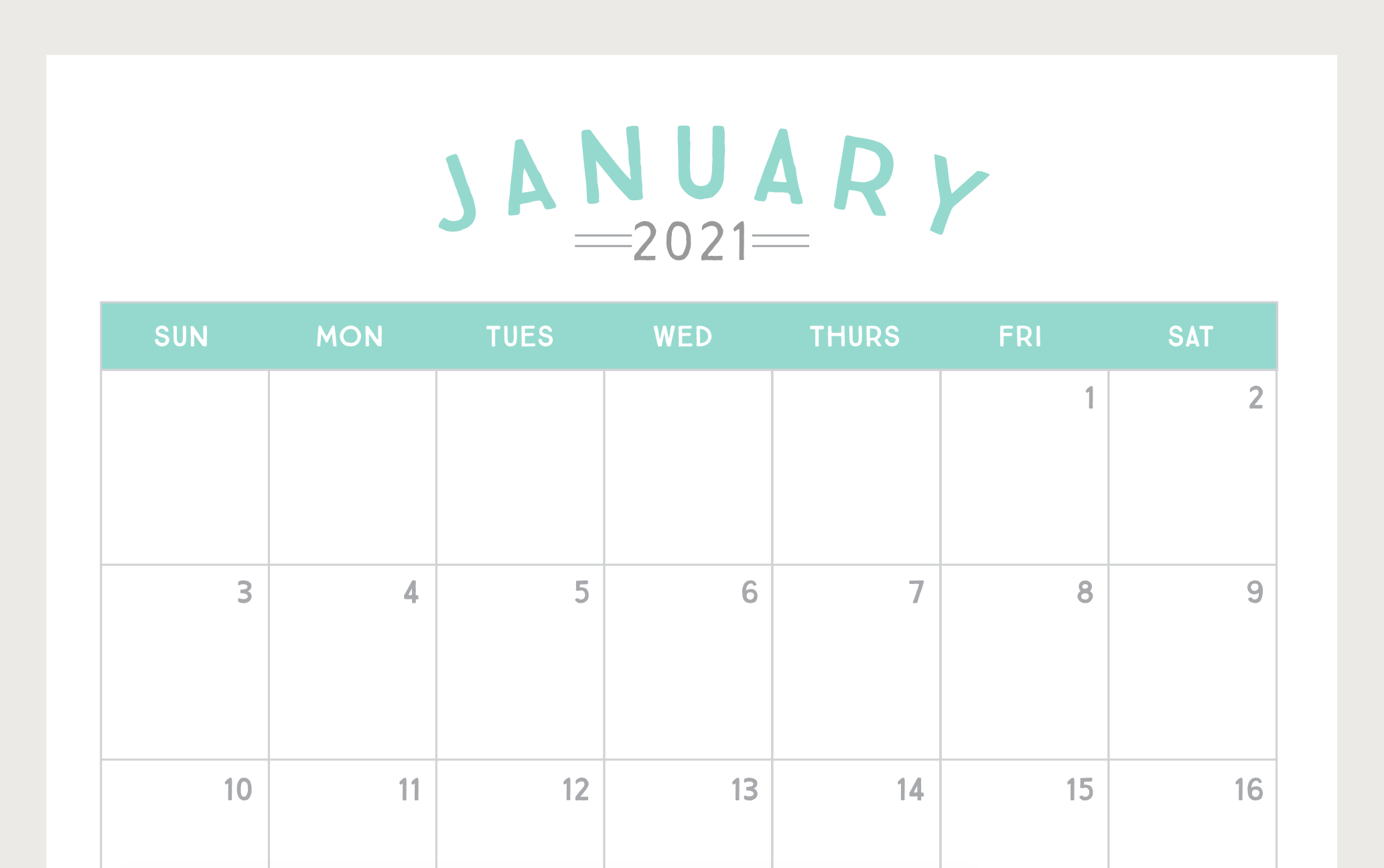Featured image of post 12 Month Year 12 Month 2021 Calendar Printable