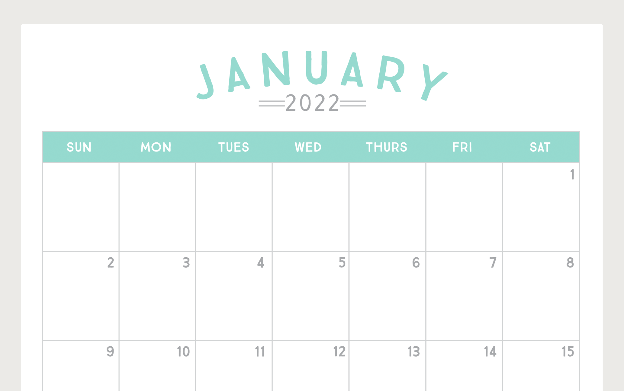 Printable Calendar By Month 2022 Free Printable 2022 Calendar