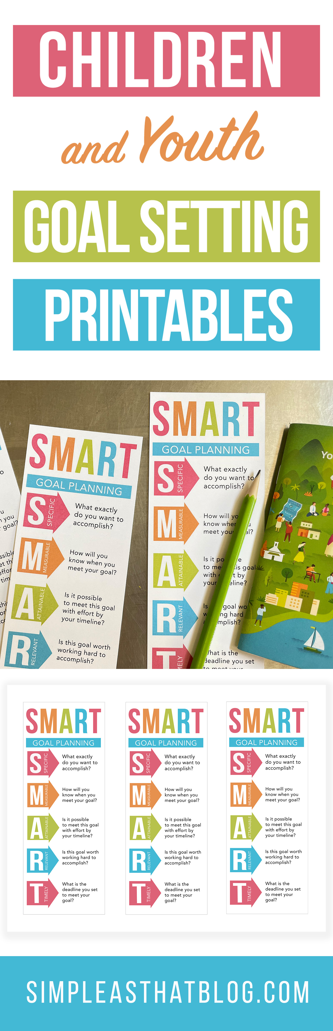 I recently heard about the S-M-A-R-T goal setting acronym and loved it so much as it applies to the LDS Children and Youth program. Set smart goals and increase the odds of successfully achieving what you set out to accomplish! CLICK HERE + print the bookmarks.